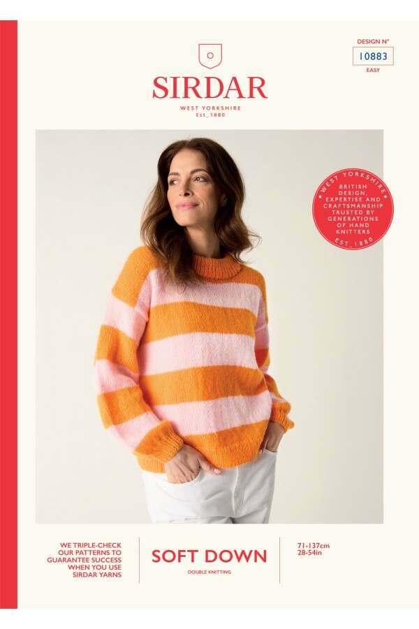 Sirdar 10883 Sweater in Soft Down DK Booklet