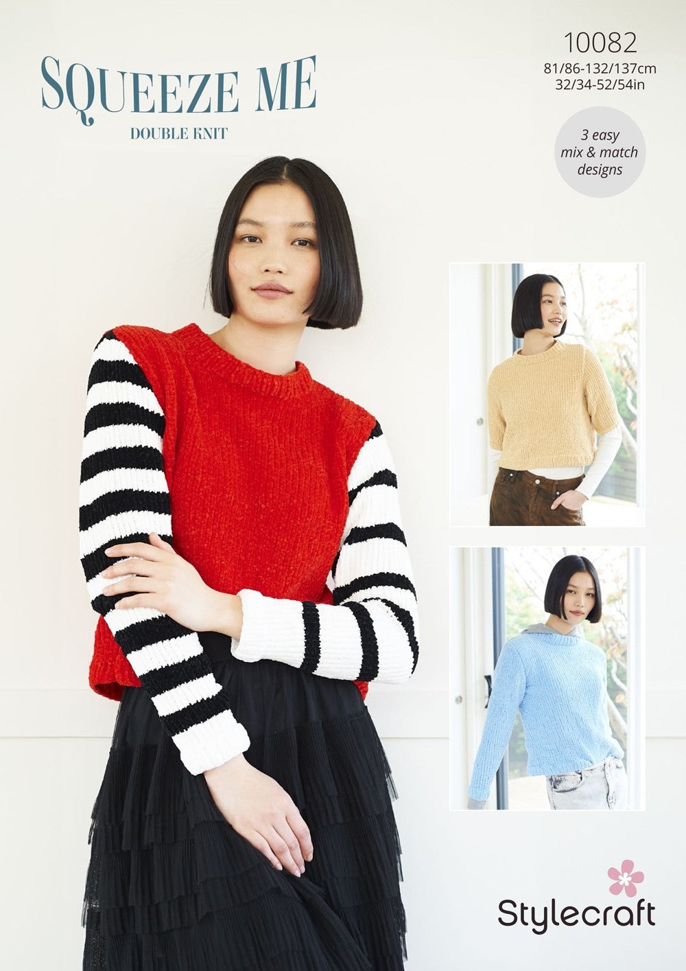 Stylecraft 10082 Sweaters in Squeeze Me DK leaflet