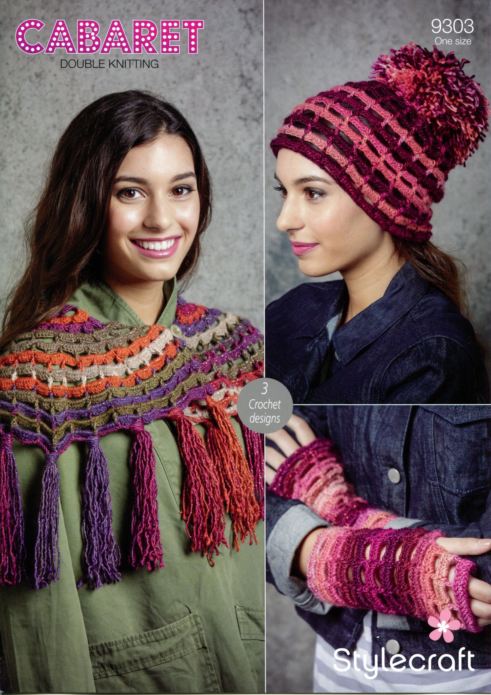 Stylecraft Crochet Pattern 9303 Accessories in Cabaret DK