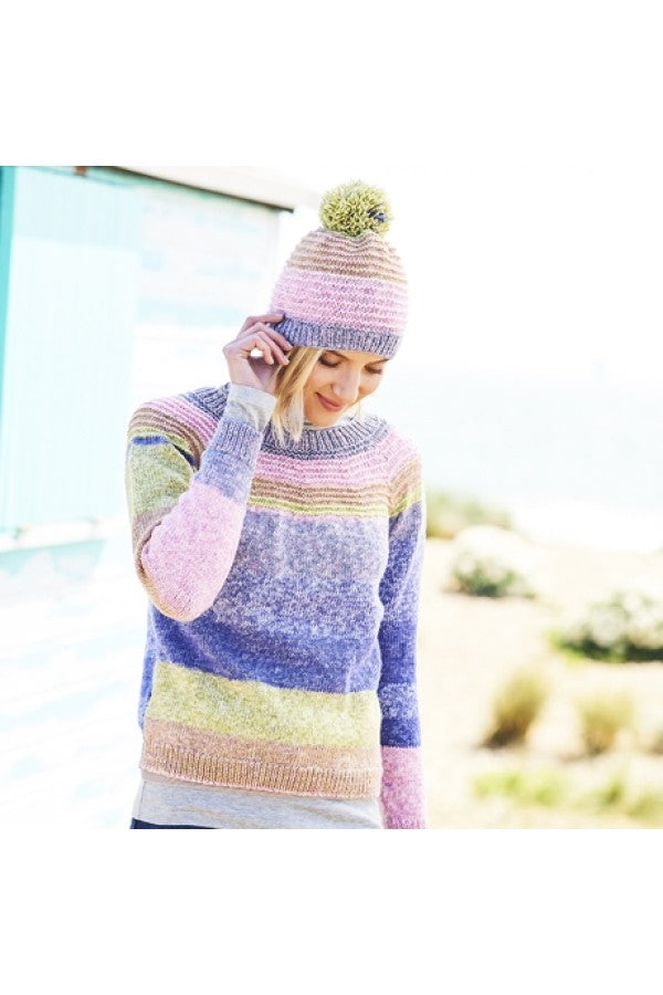 Stylecraft 9671 Sweater, Snood and Hat in Batik Swirl DK Leaflet