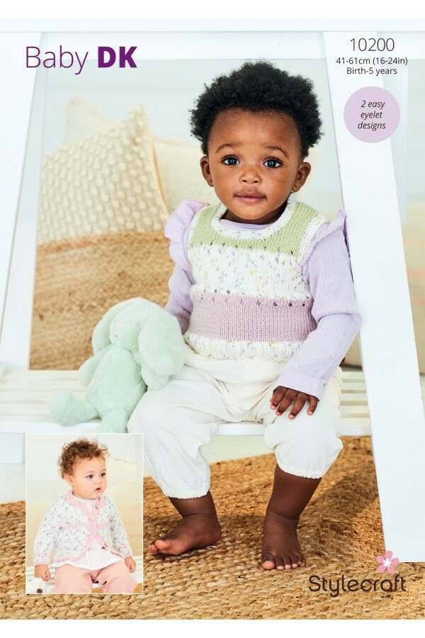 Stylecraft 10200 Cardigan and Tank in Bambino Dotty DK and Bambino DK Leaflet