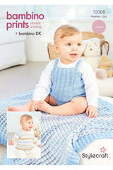 Stylecraft 10068 Sweater, Romper and Blanket in Bambino DK and Bambino Print DK Leaflet