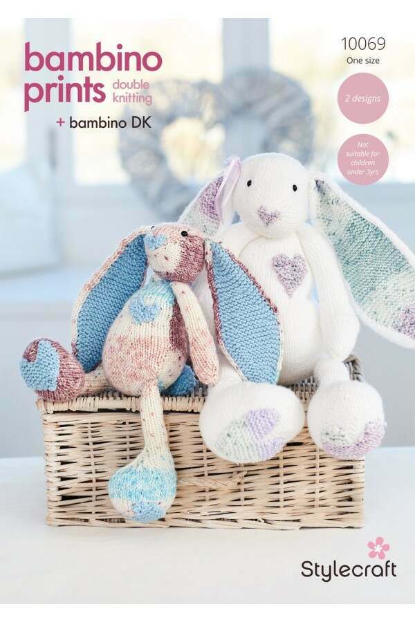 Stylecraft 10069 Rabbit Toys in Bambino DK and Bambino Print DK Leaflet
