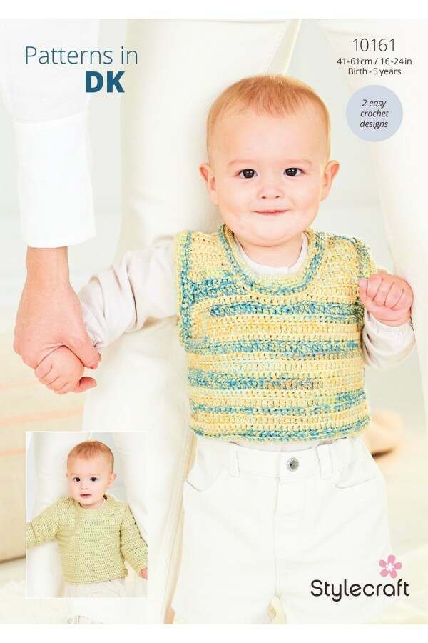 Stylecraft 10161 Crochet Sweater and Tank in Soft Baby Easy Stripes DK and Bambino DK Leaflet
