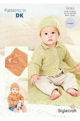 Stylecraft 10163 Cardigan, Hat and Blanket in Soft Baby Easy Stripes DK and Bambino DK Leaflet
