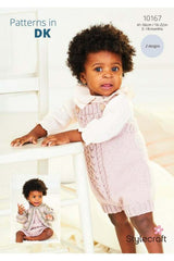 Stylecraft 10167 Dungarees and Cardigan in Soft Baby Easy Stripes DK and Bambino DK leaflet
