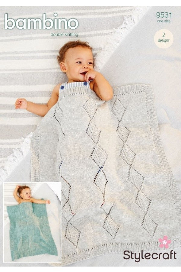 Stylecraft 9531 Blankets in Bambino DK Leaflet