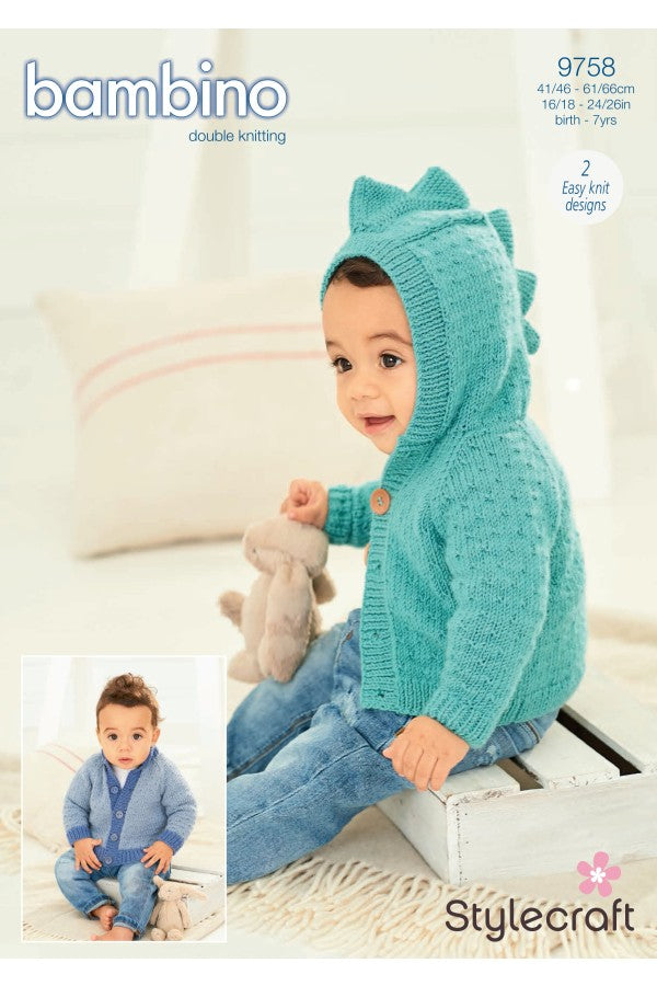 Stylecraft 9758 Jackets in Bambino DK Leaflet