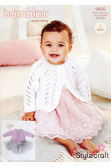Stylecraft 9499 A-Line Sweater and Cardigan in Bambino DK Leaflet