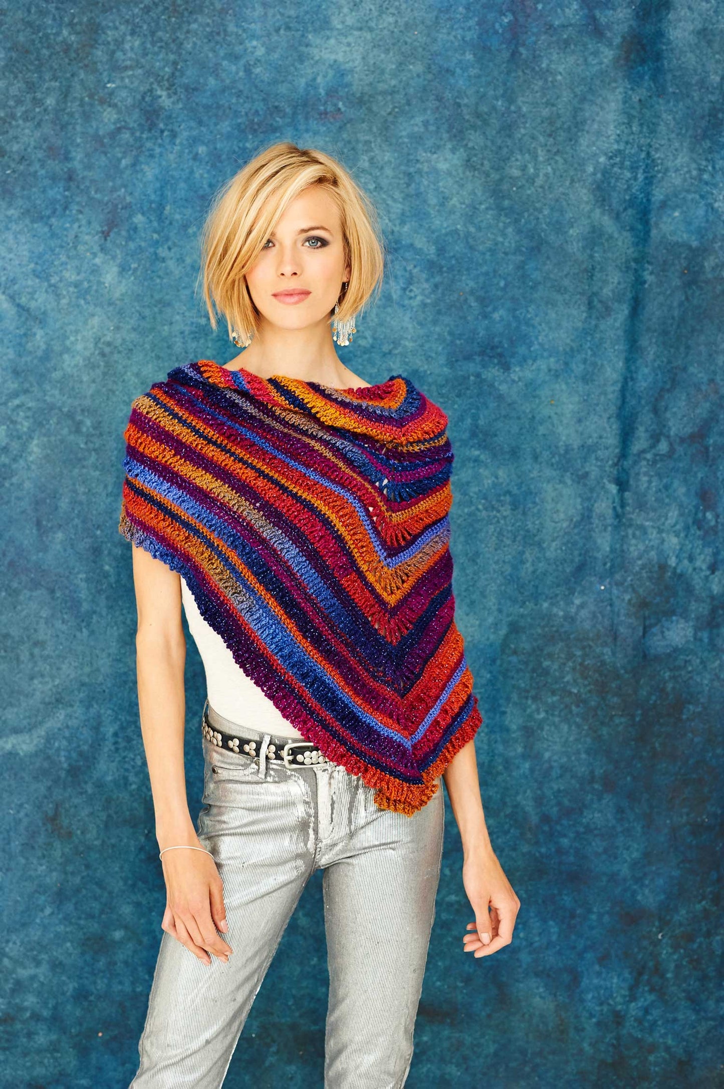 Stylecraft Crochet Pattern 9187 Scarf and Shawl in Cabaret DK