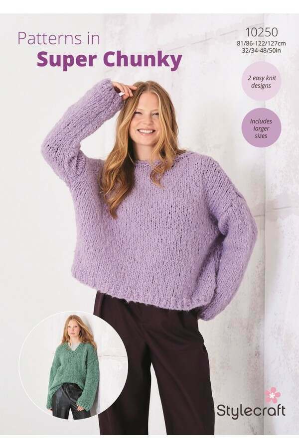 Stylecraft 10250 Sweaters in Cloudlike Leaflet