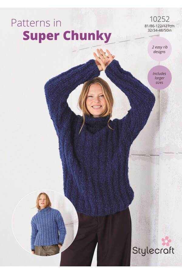 Stylecraft 10252 Sweaters in Cloudlike Leaflet