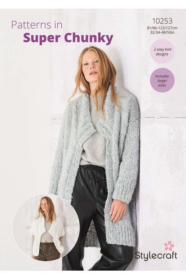 Stylecraft 10253 Jacket and Gilet in Cloudlike Leaflet