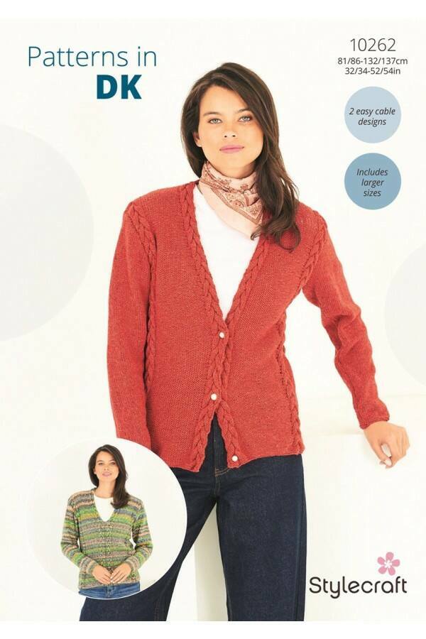 Stylecraft 10262 Cardigan and Sweater in Recreate or Colour Burst DK Leaflet