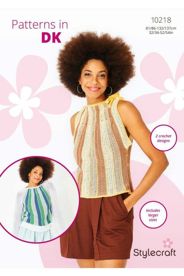 Stylecraft 10218 Crochet Top and Sweater in Cotton Twist DK Leaflet