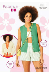 Stylecraft 10221 Cardigan and Top in Cotton Twist DK Leaflet