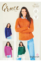 Stylecraft 10017 Sweaters in Grace Leaflet