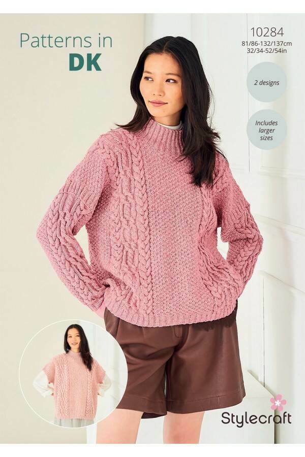 Stylecraft 10284 Sweater and Tank in Naturals - Pure Wool or Life DK Leaflet