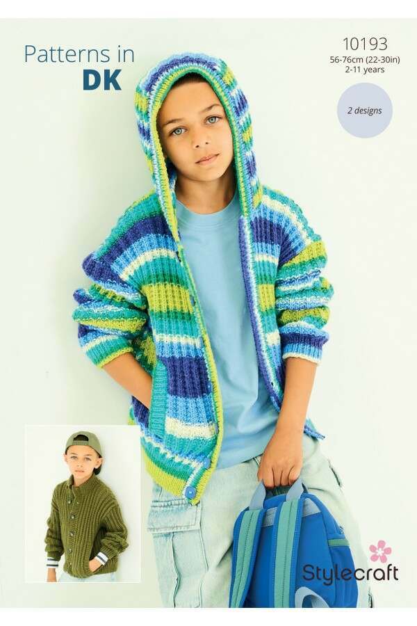 Stylecraft 10193 Jackets in Merry Go Round DK or Special DK Leaflet