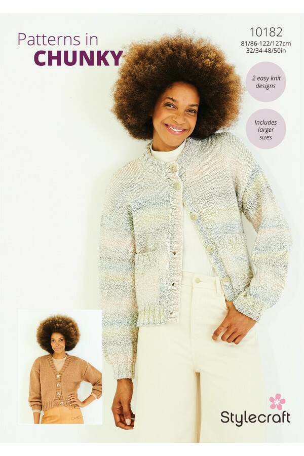Stylecraft 10182 Cardigans in Moorland Chunky and Softie Leaflet