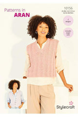Stylecraft 10156 Tank and Waistcoat in Soft Pastels Aran Leaflet