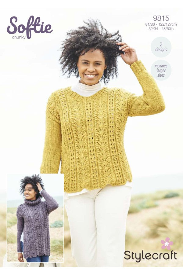 Stylecraft 9815 Tunic and Sweater in Softie Chunky Leaflet
