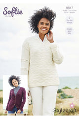 Stylecraft 9817 Sweater and Cardigan in Softie Leaflet