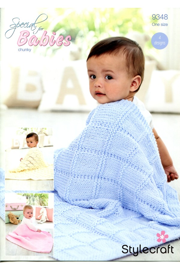 Stylecraft 9348 Blankets in Special for Babies Chunky Leaflet