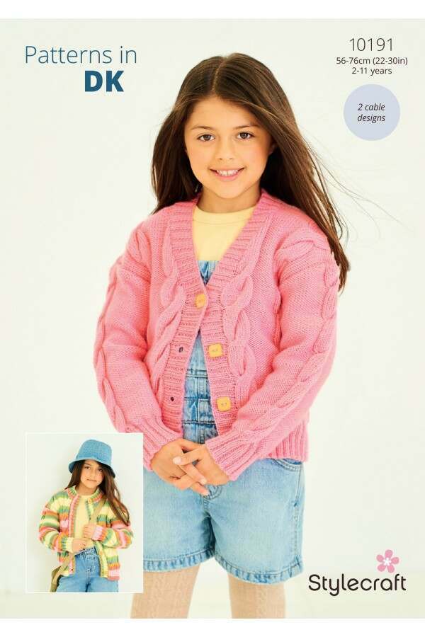 Stylecraft 10191 Cardigans in Merry Go Round DK or Special DK Leaflet