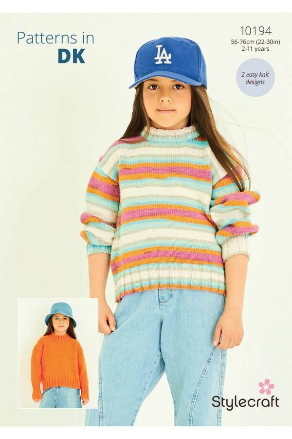 Stylecraft 10194 Sweaters in Merry Go Round DK or Special DK Leaflet