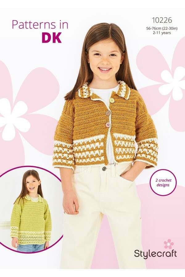 Stylecraft 10226 Crochet Sweater and Cardigan in Special DK Leaflet