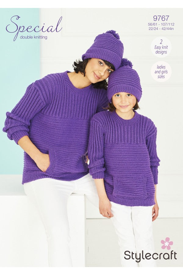 Stylecraft 9767 Sweater and Hat in Special DK Leaflet