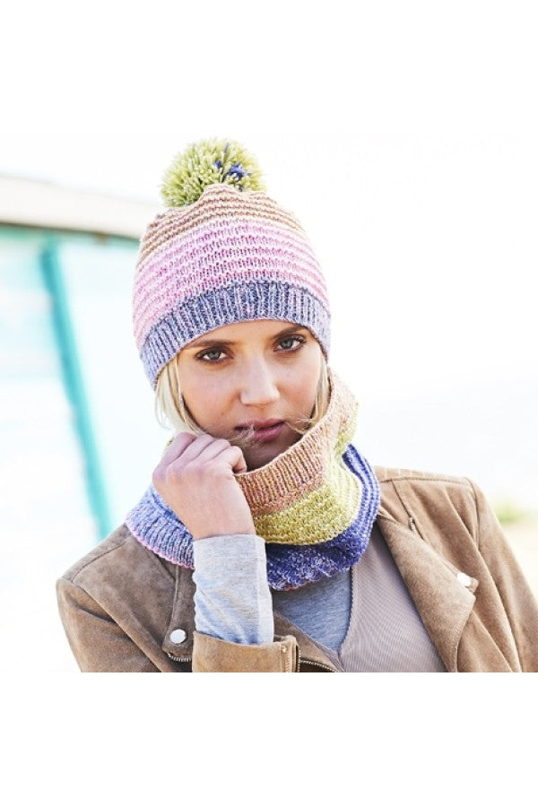 Stylecraft 9671 Sweater, Snood and Hat in Batik Swirl DK Leaflet