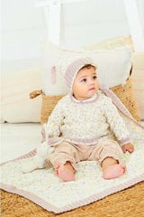 Stylecraft 10202 Sweater, Hat and Blanket in Bambino Dotty DK and Bambino DK Leaflet