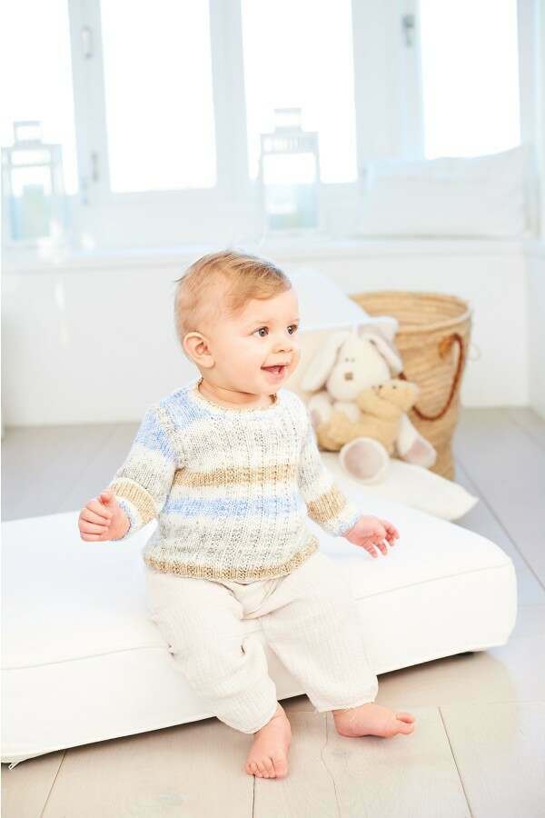 Stylecraft 10068 Sweater, Romper and Blanket in Bambino DK and Bambino Print DK Leaflet