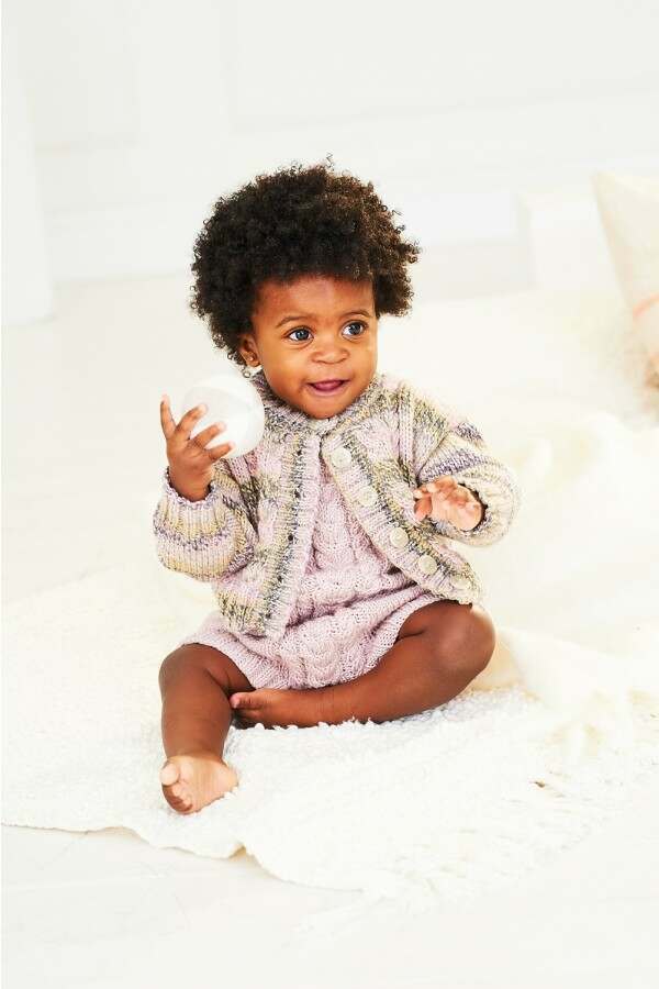 Stylecraft 10167 Dungarees and Cardigan in Soft Baby Easy Stripes DK and Bambino DK leaflet