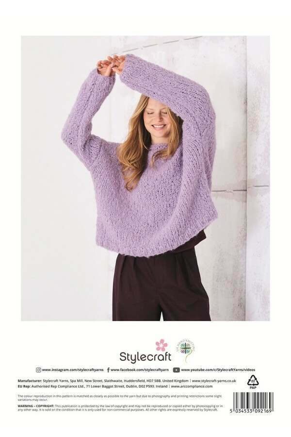 Stylecraft 10250 Sweaters in Cloudlike Leaflet