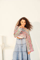 Stylecraft 10133 Top and Shrug in Colour Burst DK leaflet