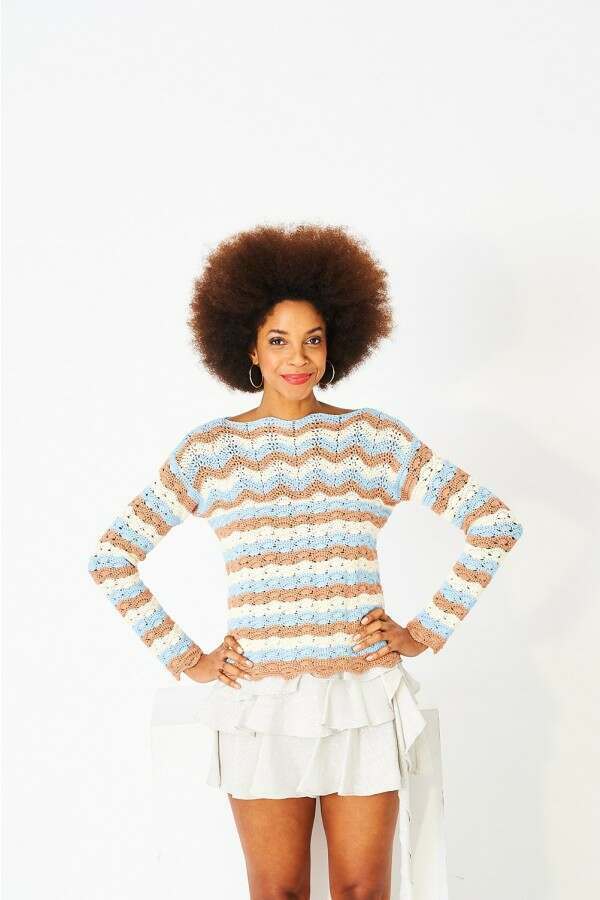 Stylecraft 10217 Crochet Top and Sweater in Cotton Twist DK leaflet