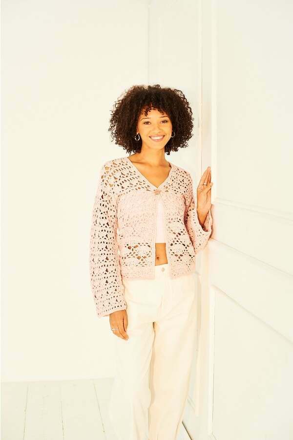 Stylecraft 10153 Kimono Crochet Jackets in Soft Pastels Aran Leaflet