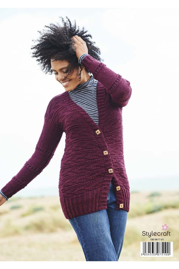Stylecraft 9817 Sweater and Cardigan in Softie Leaflet
