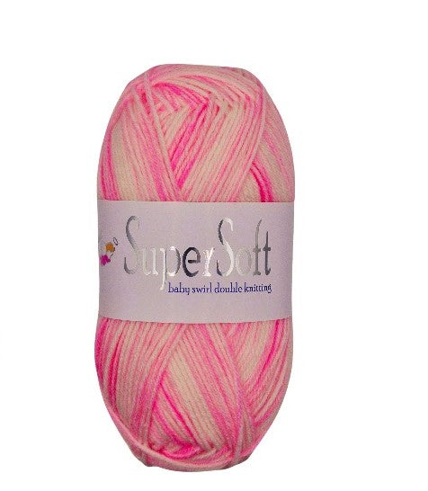 Jarol Supersoft Baby DK Swirl 1295 Raspberry Swirl 100g