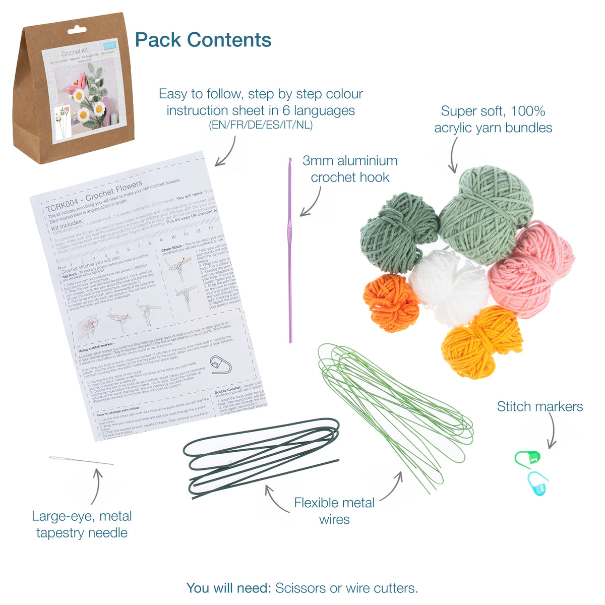 Floral Blooms Crochet Kit