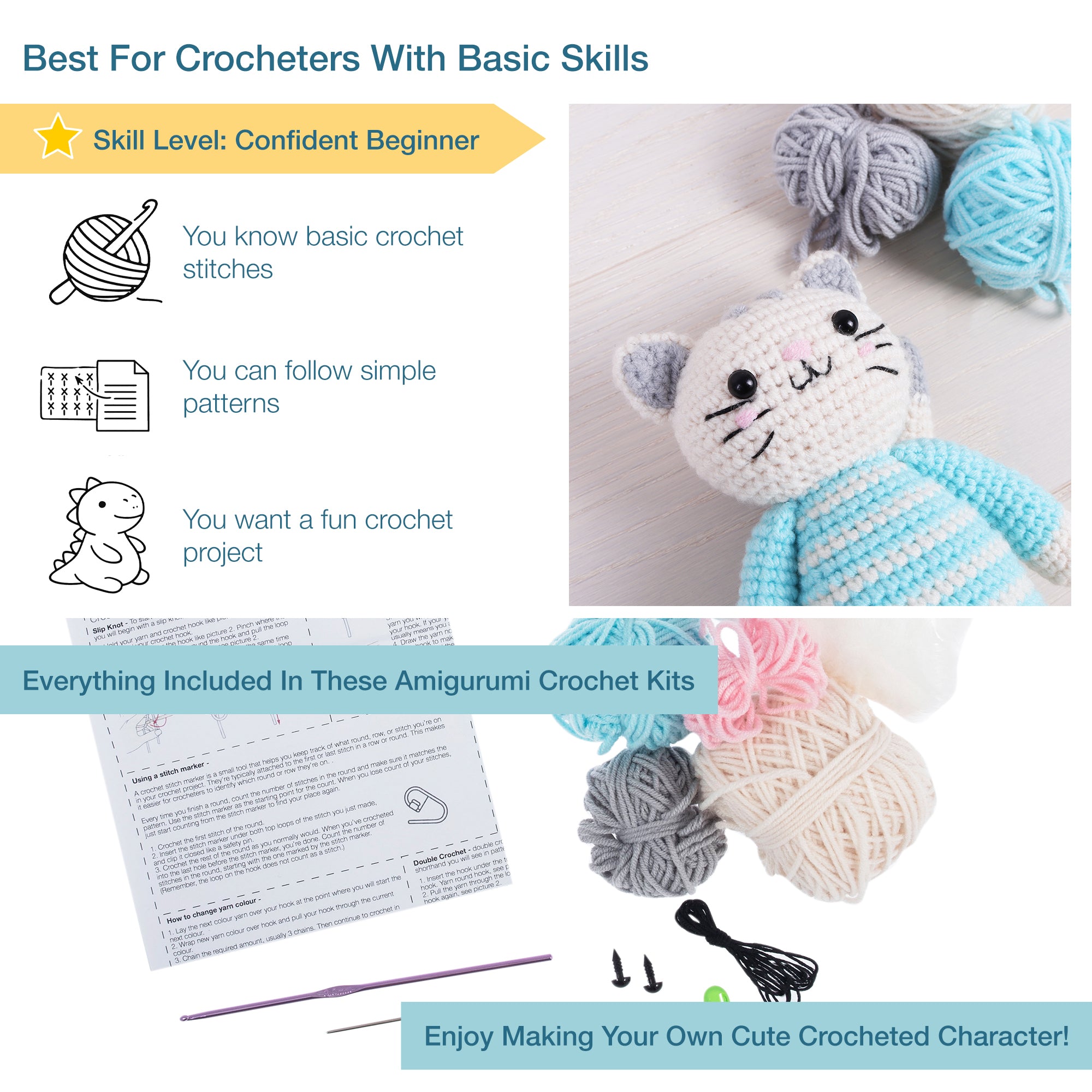 Cat Amigurumi Crochet Kit