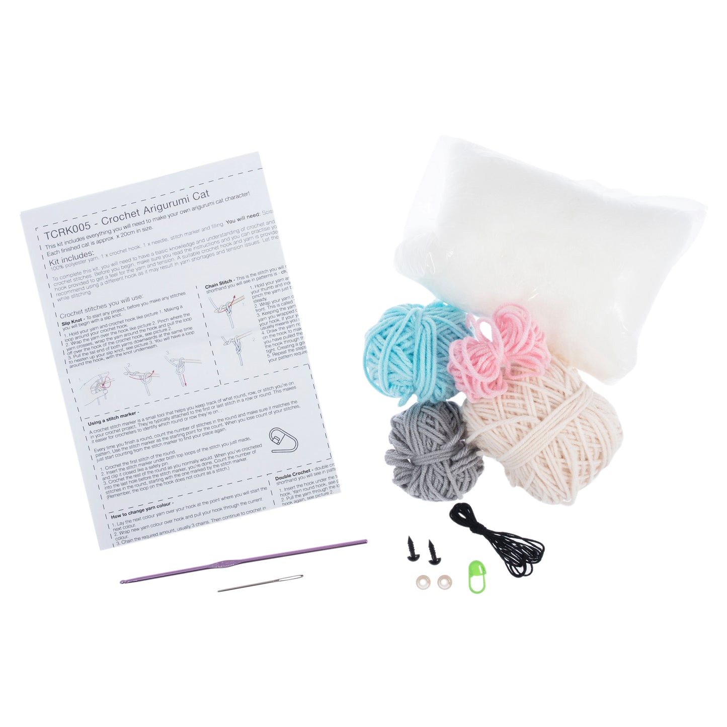 Cat Amigurumi Crochet Kit