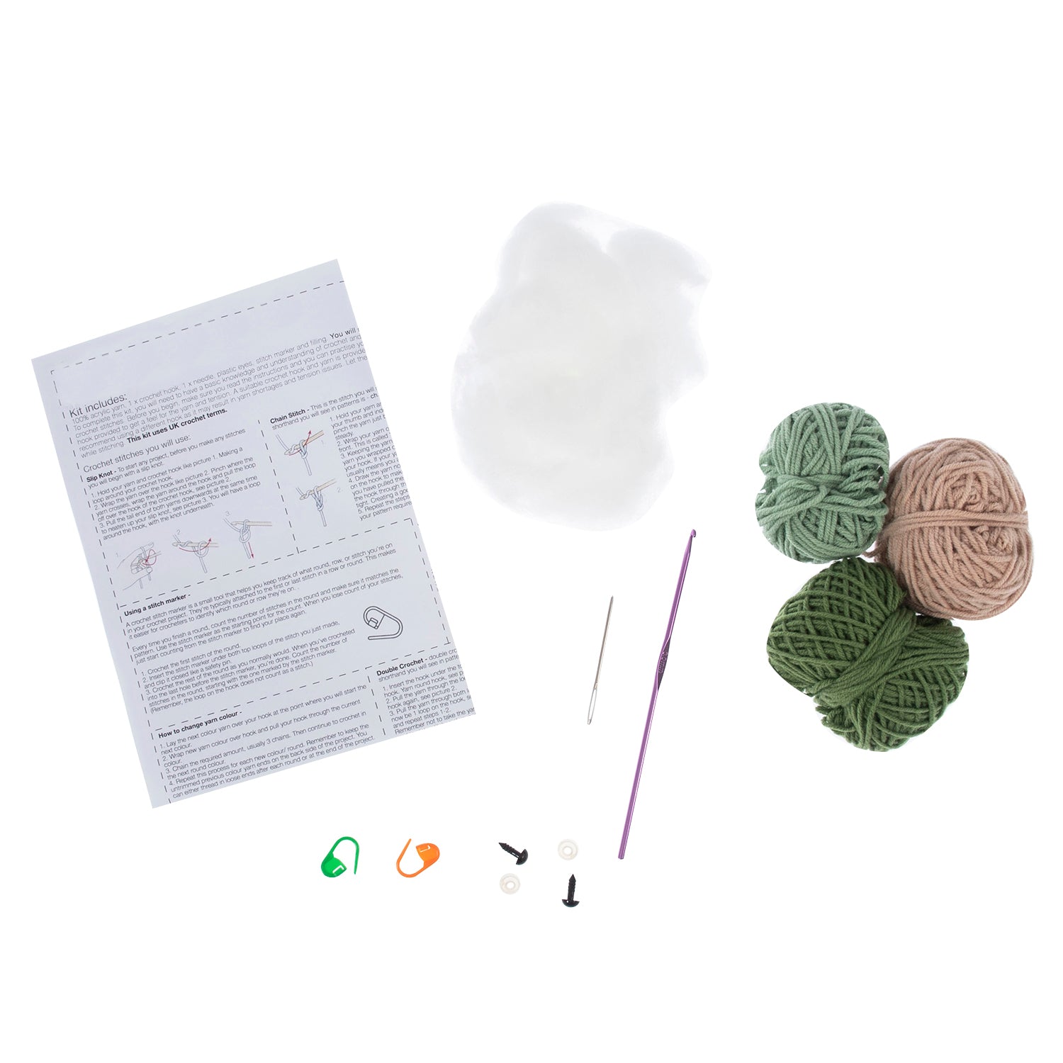 Tortoise Amigurumi Crochet Kit