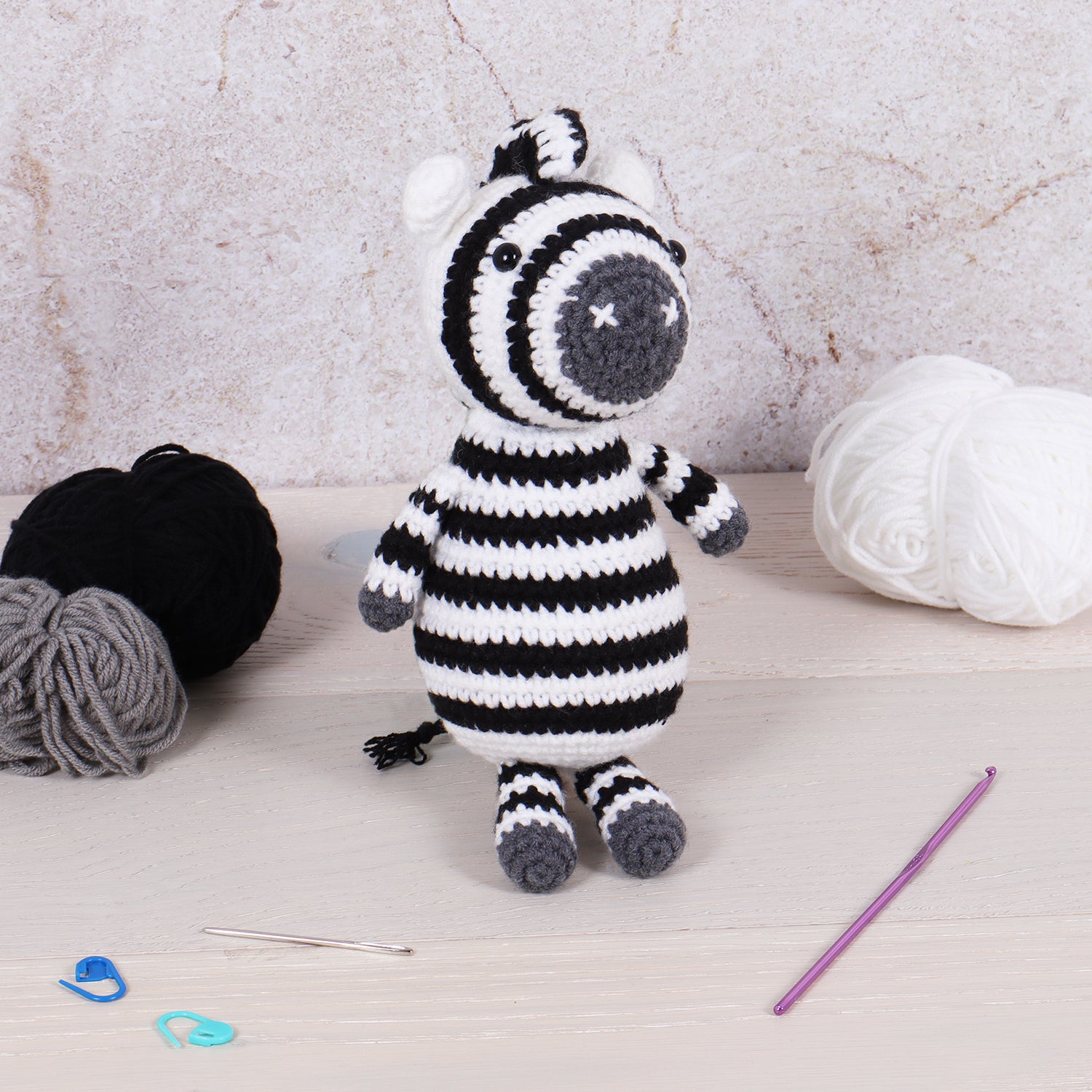 Zebra Amigurumi Crochet Kit