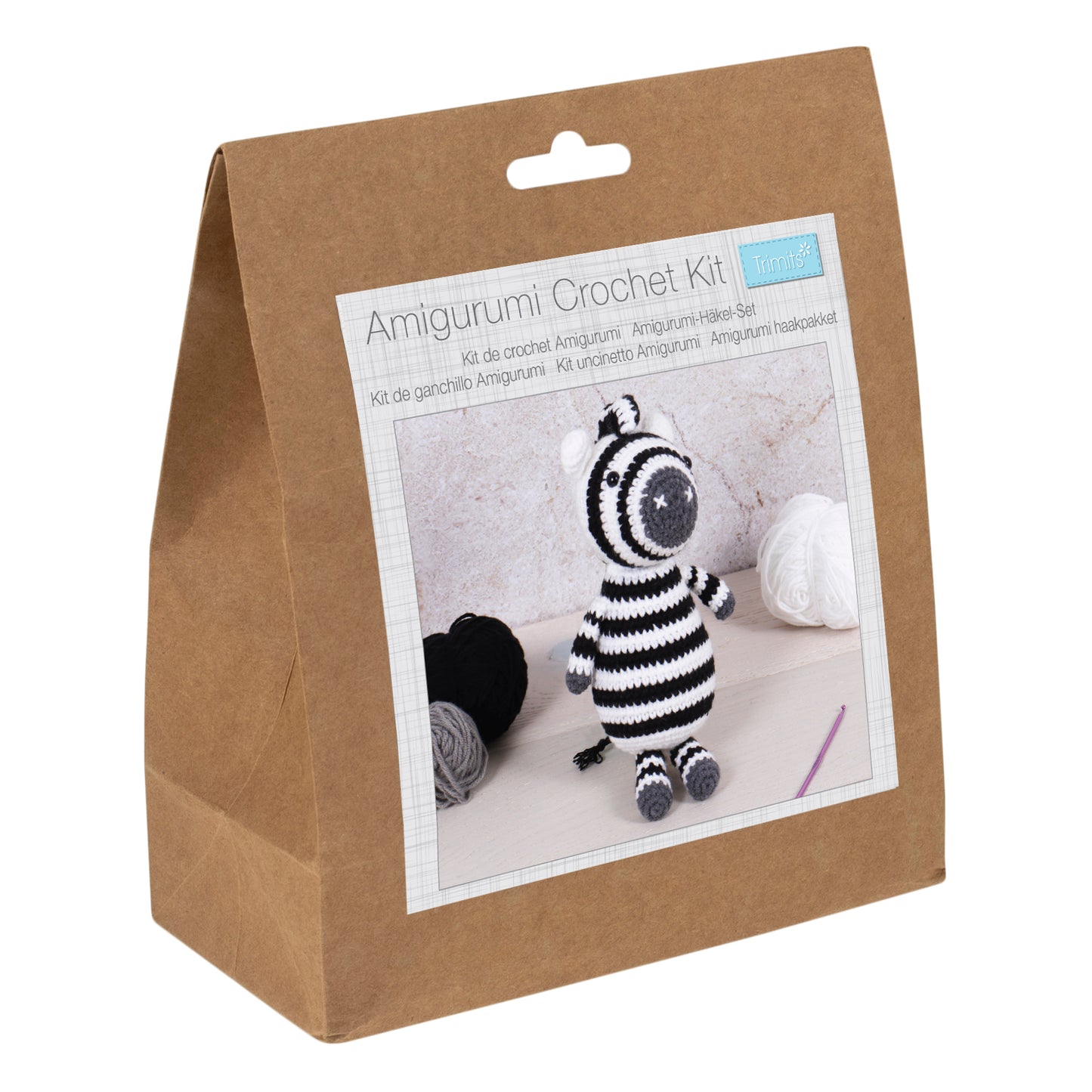 Zebra Amigurumi Crochet Kit