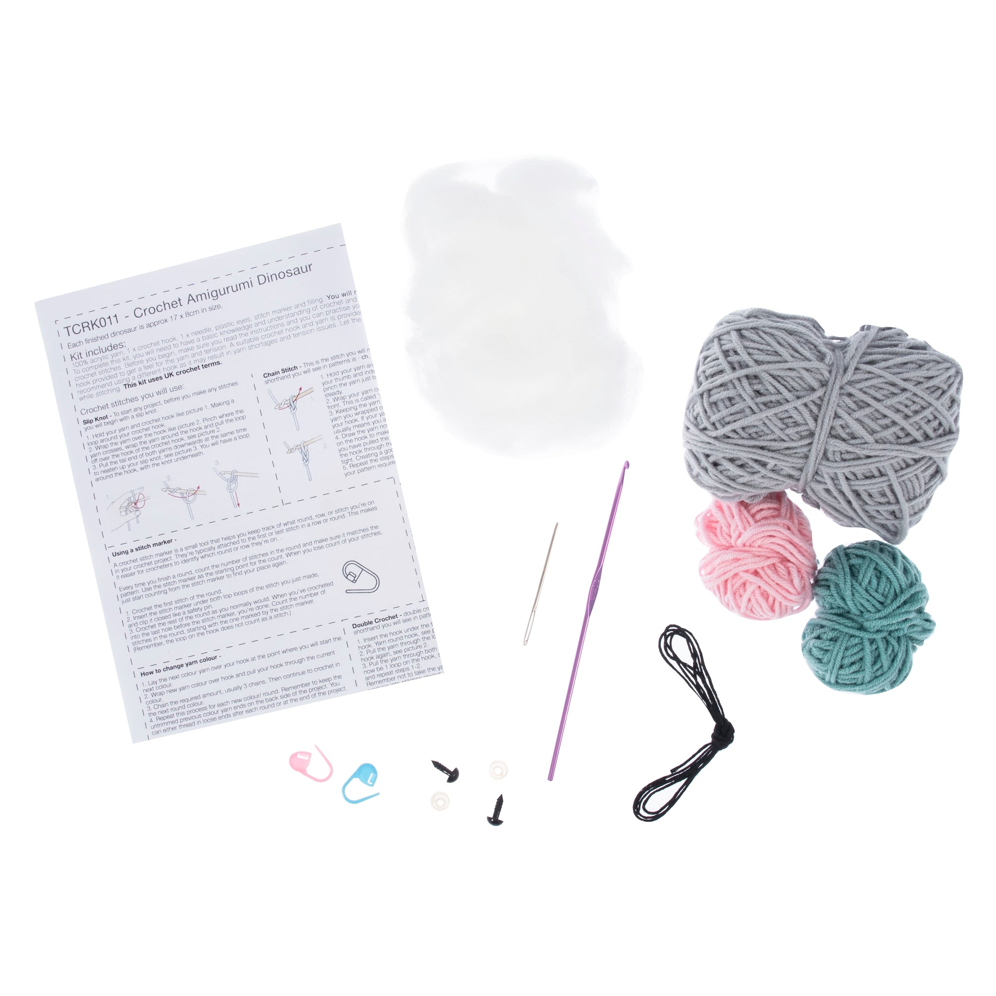 Dinosaur Amigurumi Crochet Kit
