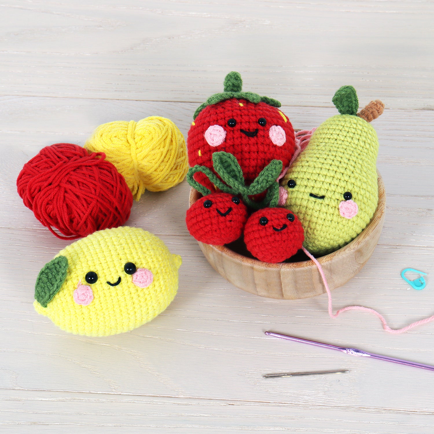 Fruits 4 Pieces  Amigurumi Crochet Kit